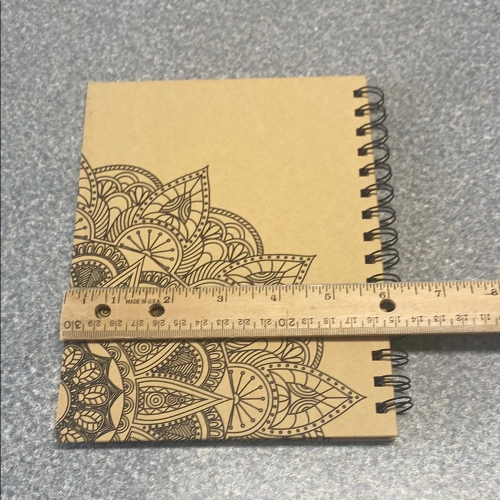 Colorful Mandala Spiral Notebook Journal and Coloring